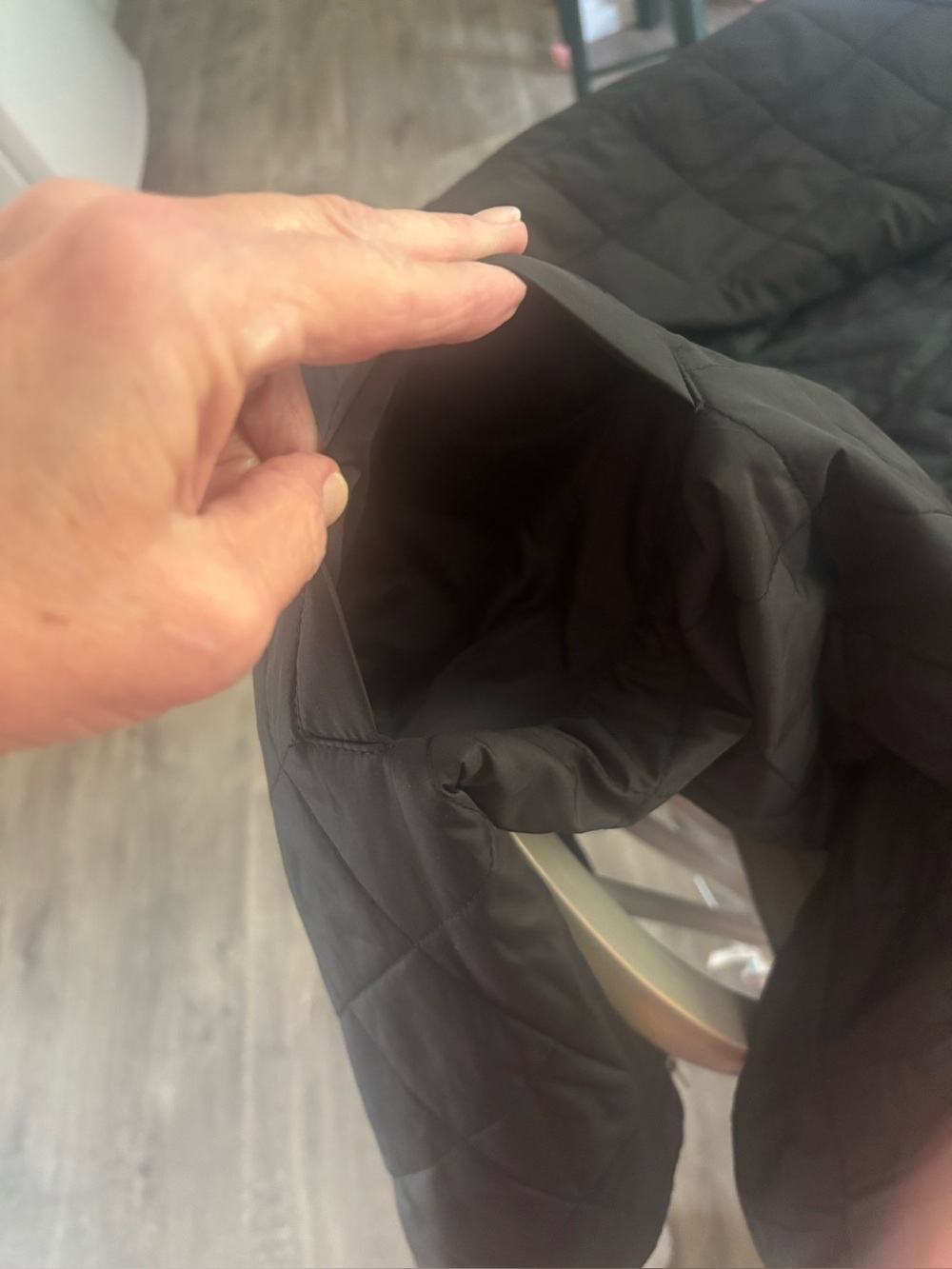 Lane Bryant black quilted bomber jacket size 22/24 with pockets - Picture 5 of 6
